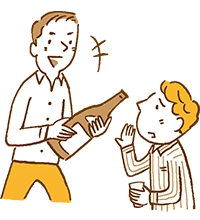 イラスト：飲酒を強要