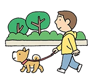 イラスト：散歩