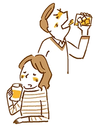 イラスト：大量飲酒