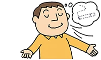 イラスト：深呼吸をする